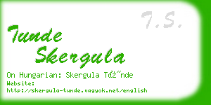 tunde skergula business card